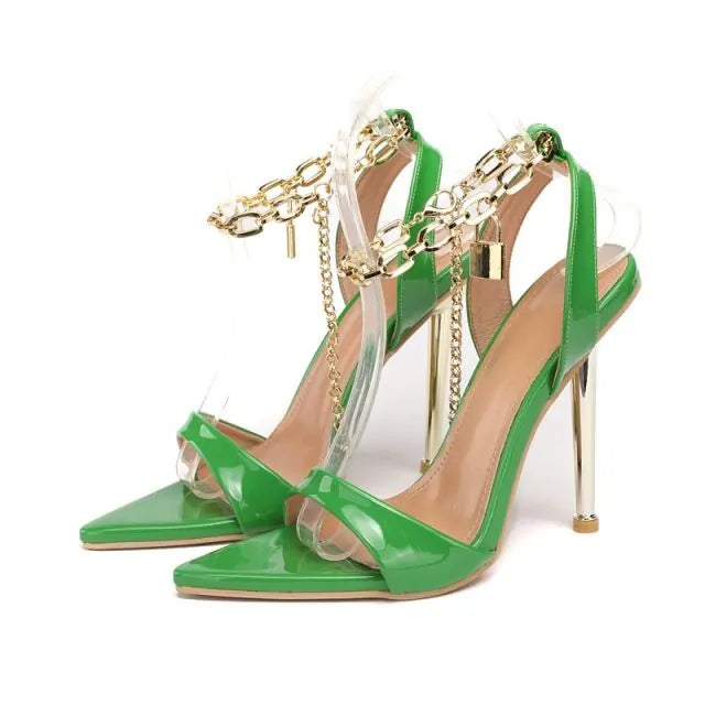 Ankle Strap Peep Toe High Heels