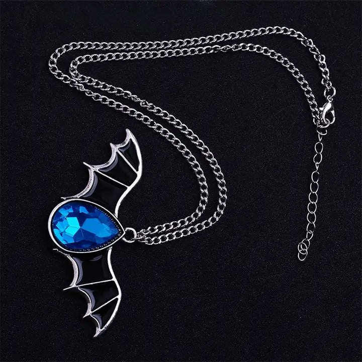 STOMART.CO.UK Vampire Bat Crystal Necklace Bat Necklace Crystal Vampire Bat Necklace Necklace Vampire Bat Necklace Free Text