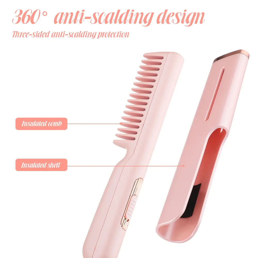 2 in 1 USB Heated Hair Comb