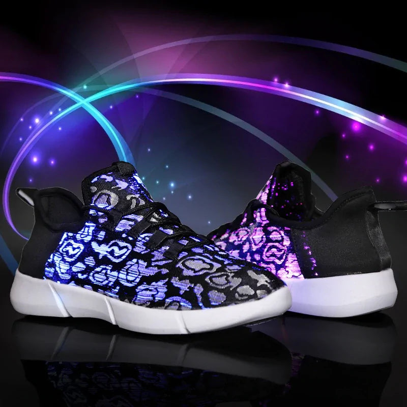 Light Up Luminous Fiber Optic Shoes