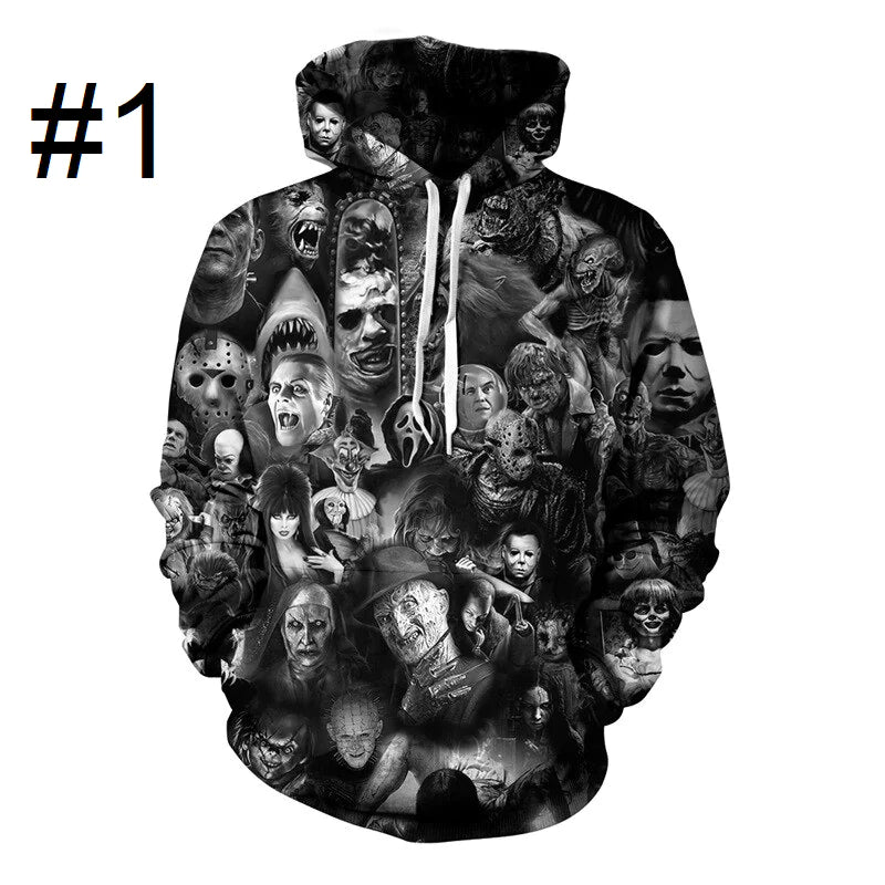 Unisex Creepy 3D Hoodies