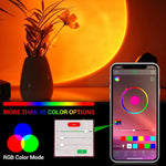 Smart Bluetooth Rainbow Sunset Projector Lamp