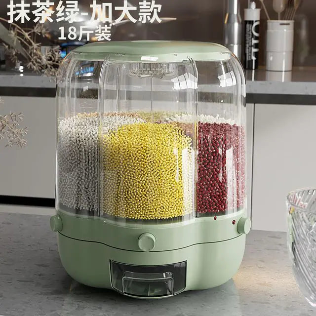 STOMART.CO.UK 360° Rotating Grains Food Dispenser dispenser Kitchen storage Free Text