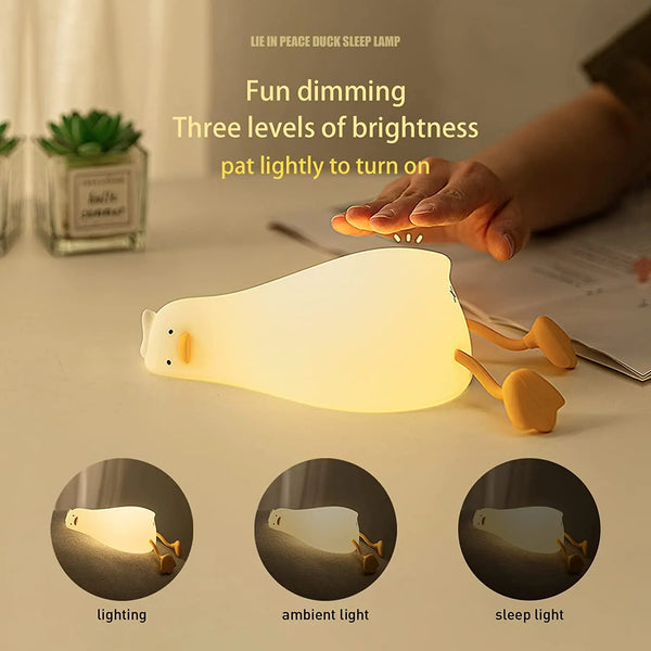 LED Lying Flat Duck Night Light