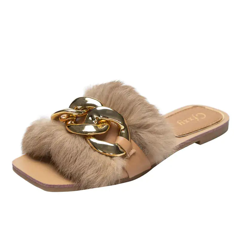 Ladies Fluffy sandals 
