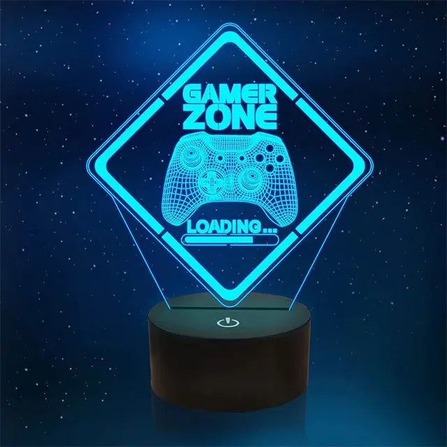 3D LED Lamp adding flair to game rooms