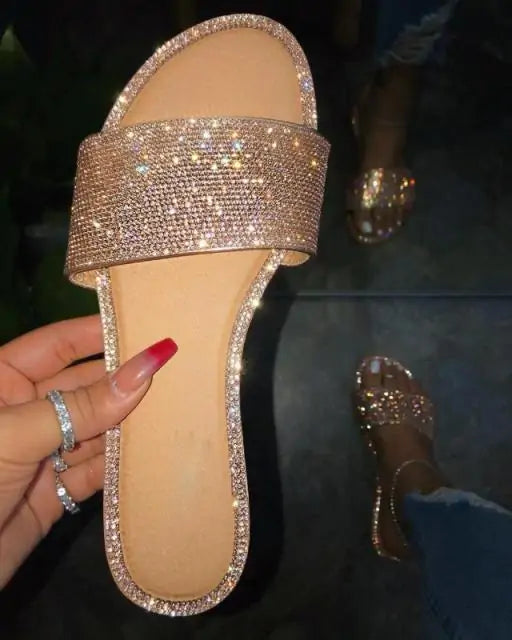 stylish rhinestone slides