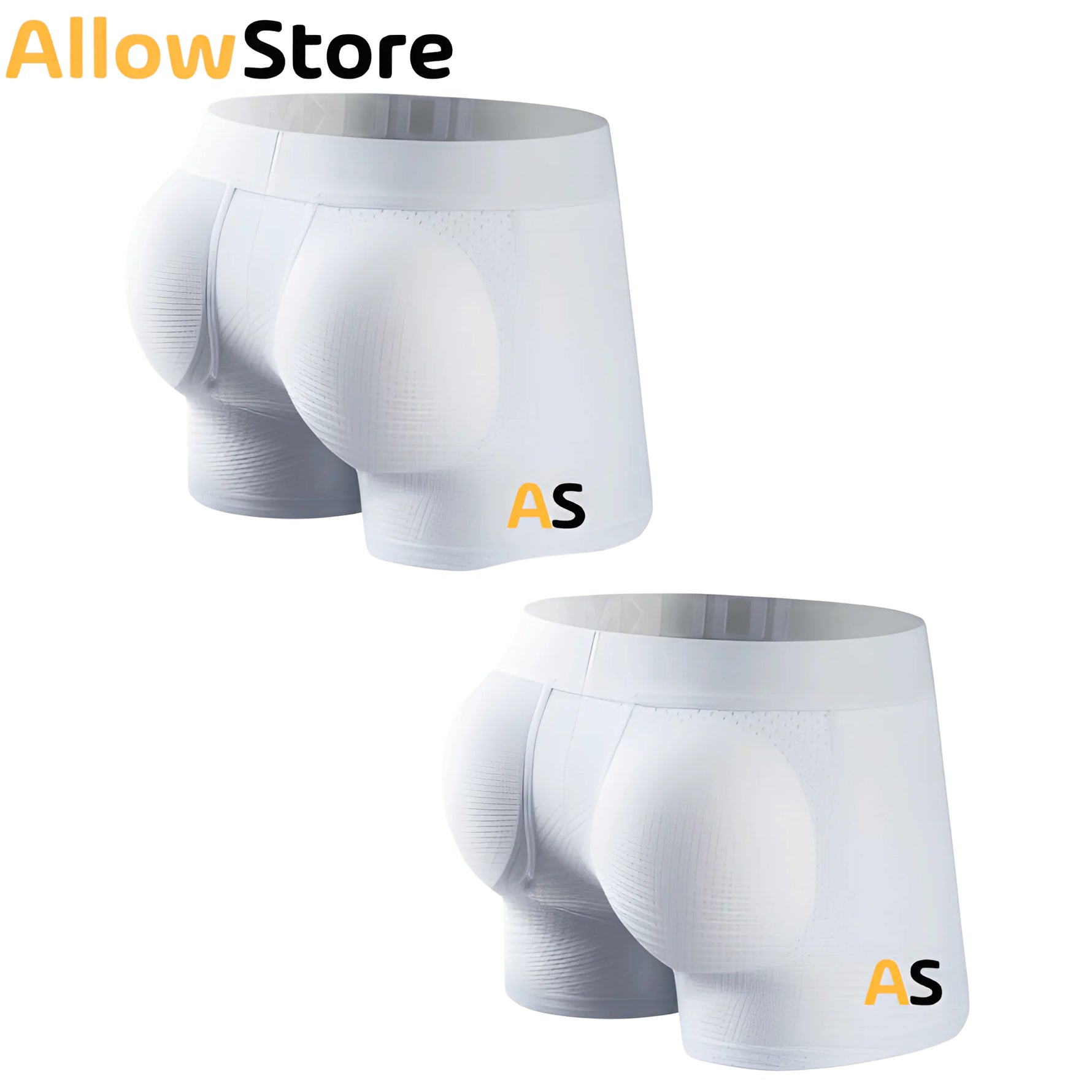 White breathable padded boxer briefs with a supportive front pouch and textured mesh fabric.
