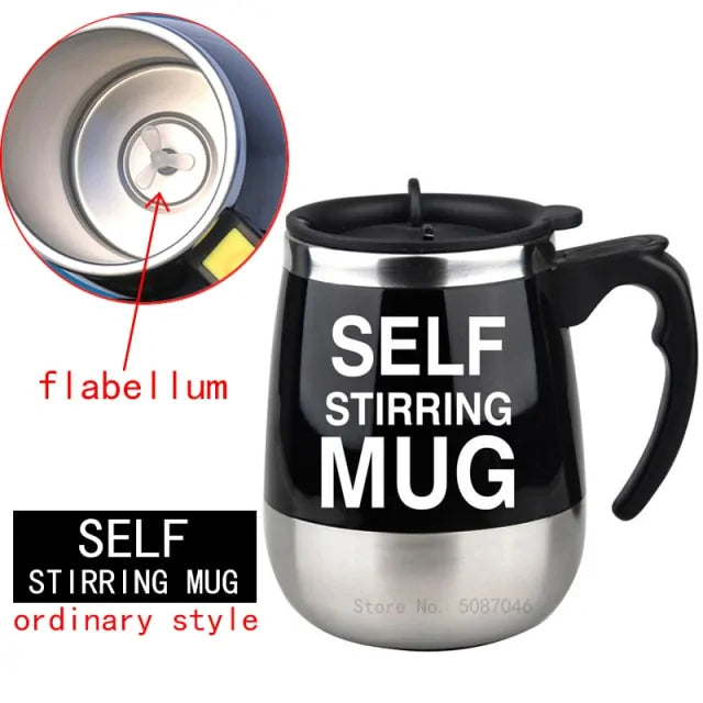 STOMART.CO.UK Automatic Self Stirring Magnetic Mug Kitchen Magnetic Mug Free Text