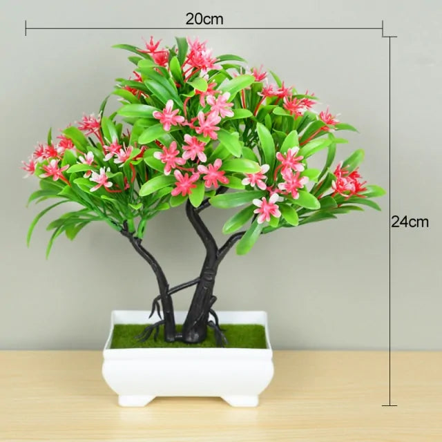 Faux Bonsai Tree with realistic branches and leaves