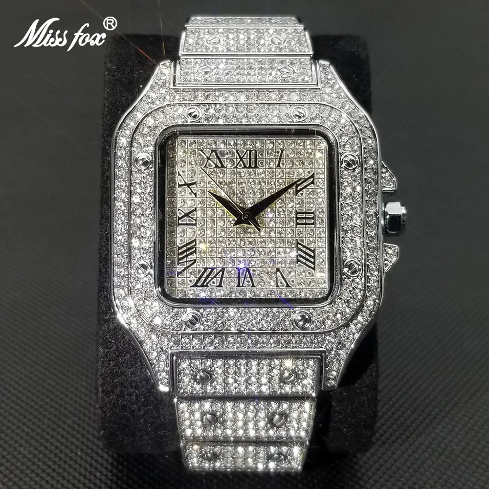 Full Diamond Men's Waterproof Watch