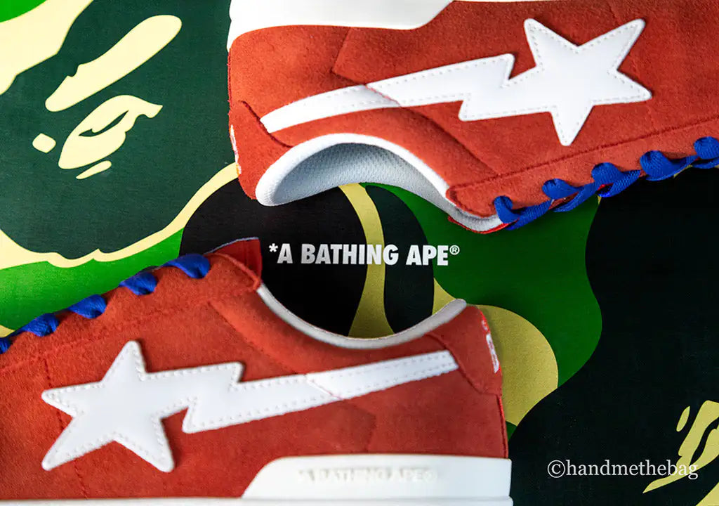 Bathing Ape Mad Sta Suede Leather Sneakers