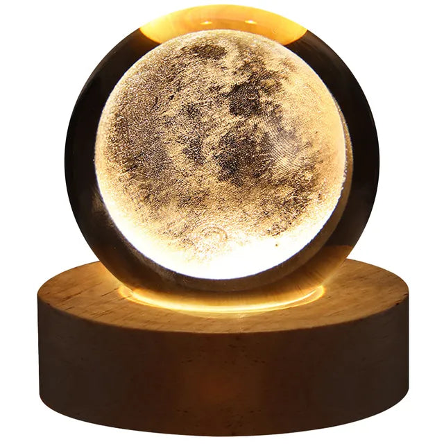 LED Galaxy Crystal Ball Table Lamp