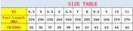 Thick Bottom Chunky Soft Lace-Up Sneakers Size Chart