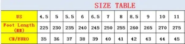 Thick Bottom Chunky Soft Lace-Up Sneakers Size Chart