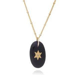 celestial black pendant necklace