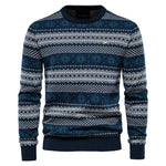 Men's Spliced Cotton Jumper Sweater