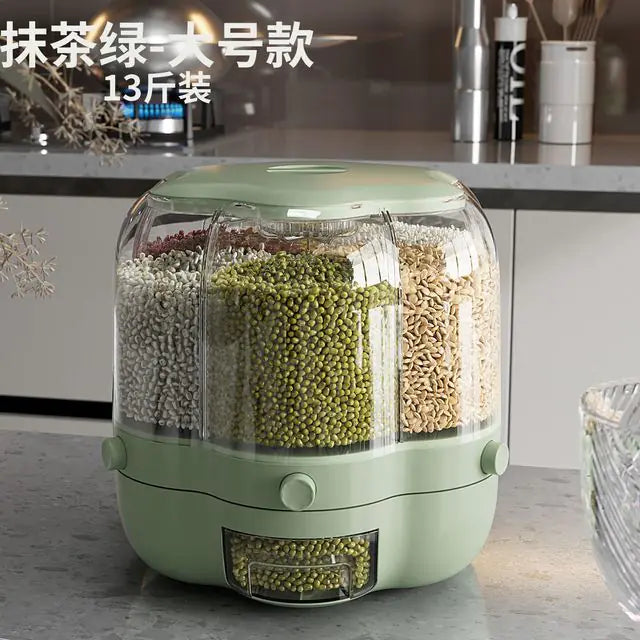 STOMART.CO.UK 360° Rotating Grains Food Dispenser dispenser Kitchen storage Free Text