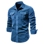 Men's Stylish Corduroy Shirt for Office Wear