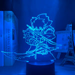 Anime LED Light on display with colorful backlighting