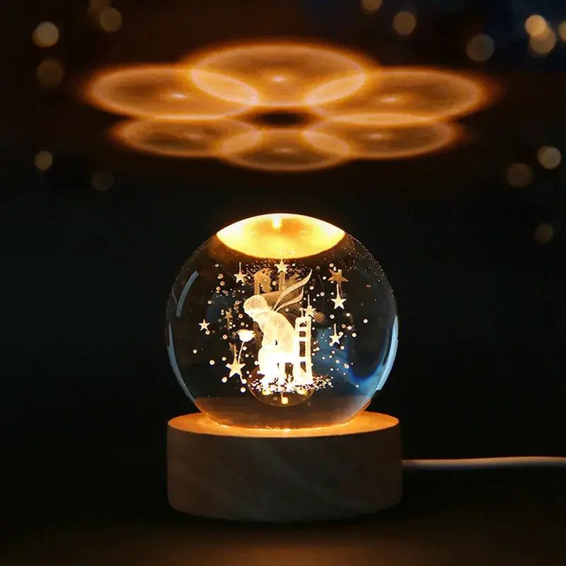 Illuminated crystal ball