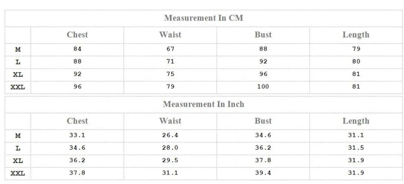 Charmed Sexy Women's Fetish Latex Dress Size Chart