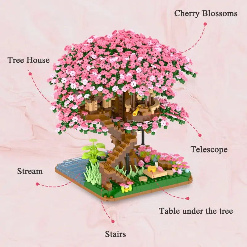 Sakura Flower DIY Treehouse Model