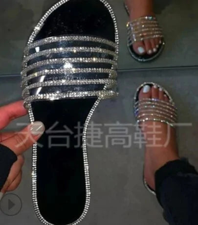 casual bling slippers