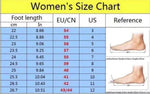 Flat Bottom Beach Summer Slippers Size Chart