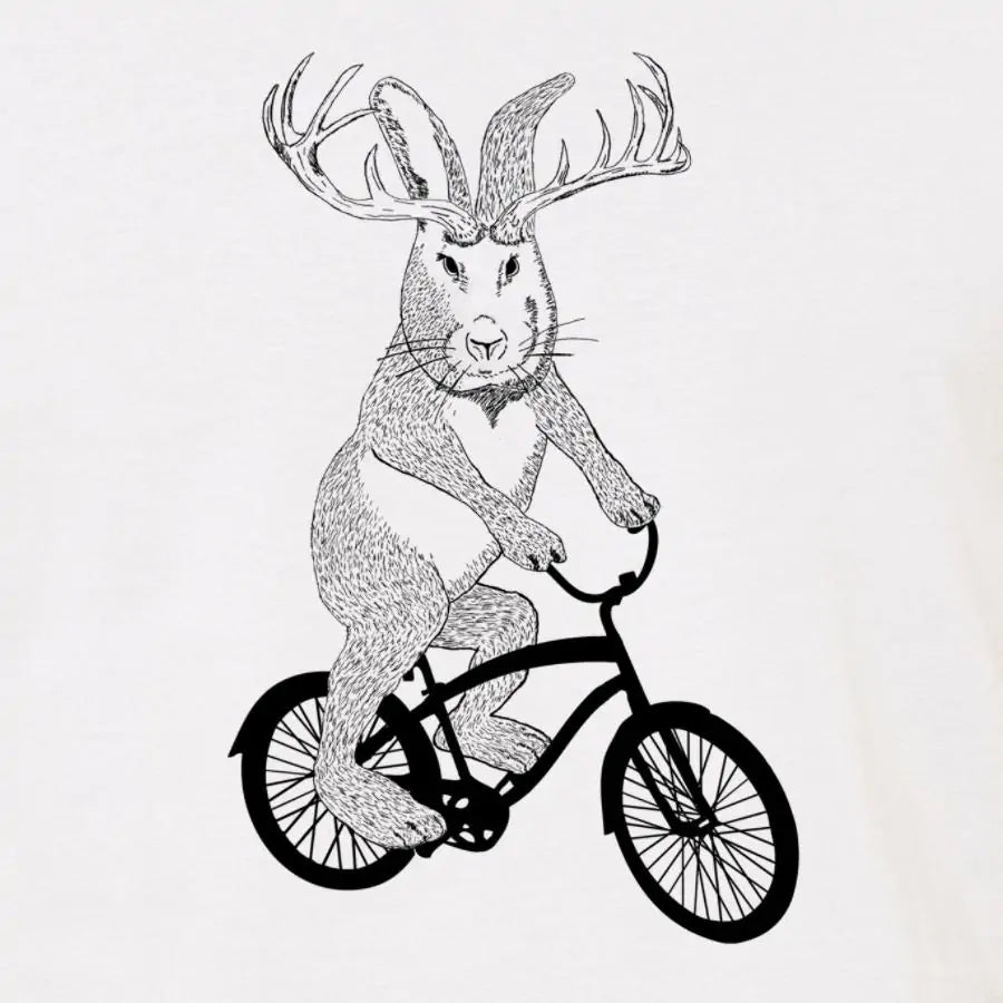 Jackalope On A Bike T-Shirt