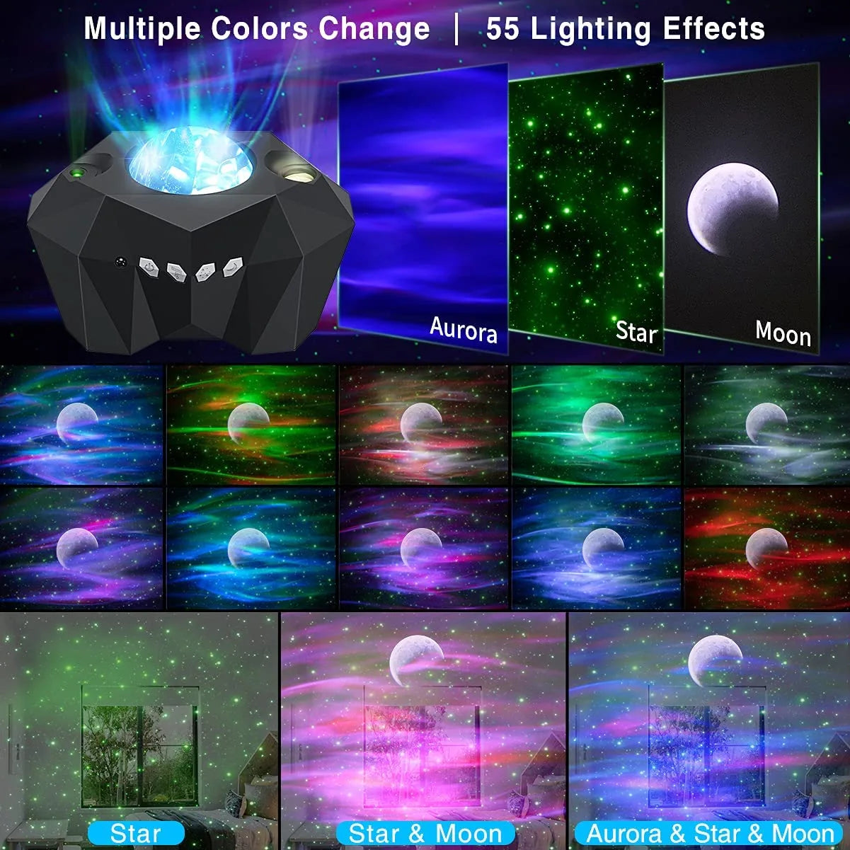 Northern Lights Starry Sky Projector