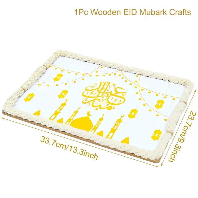 EID Mubarak Ramadan Wooden Tray Gift