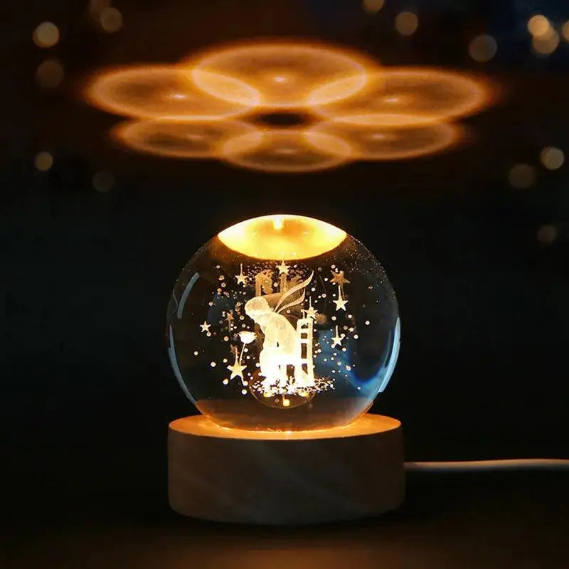 Crystal Ball LED Night Light Lamp