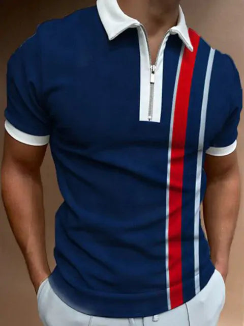 Wrinkle-resistant polo shirt for men