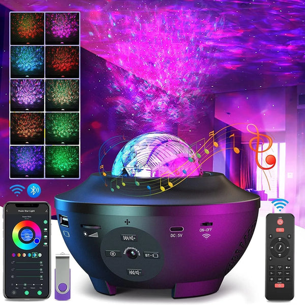 Multi-Functionality: Combines star projection, night light, Bluetooth speaker, and remote control into a single device for versatile use.