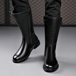 Men's Safety Trekking Moto Leather Boots
