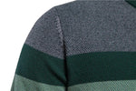 Men's Spliced Cotton Jumper Sweater