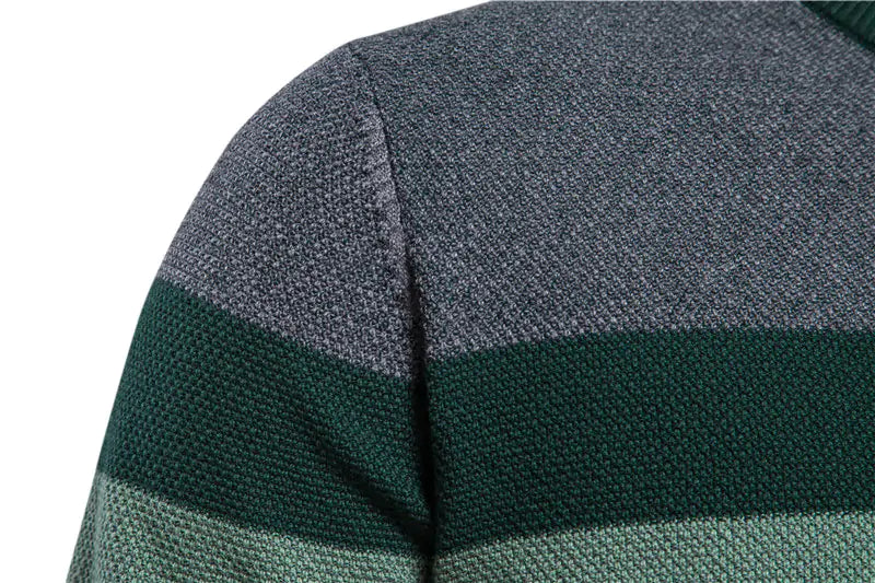 Men's Spliced Cotton Jumper Sweater