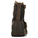 Trendy Premium Leather Buckled Ankle Boots