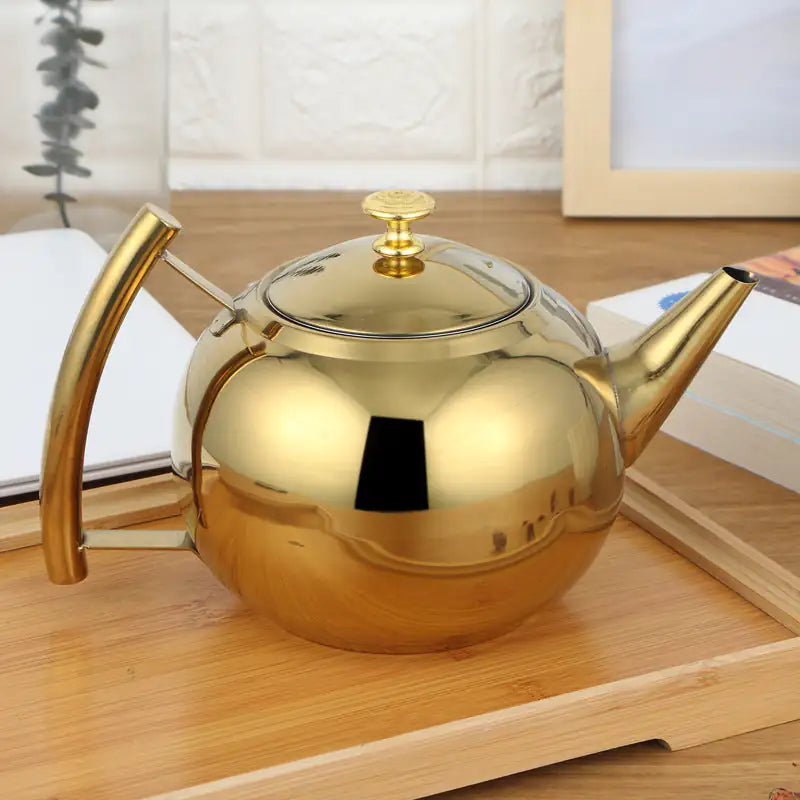 STOMART.CO.UK Stainless Steel Side Teapot  Free Text