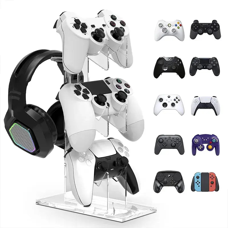 Universal 3-Layer Controller Stand Headset Holder