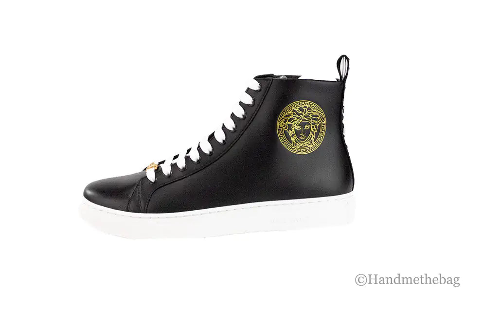 Versace Medusa Emblem Vitello Leather Sneakers