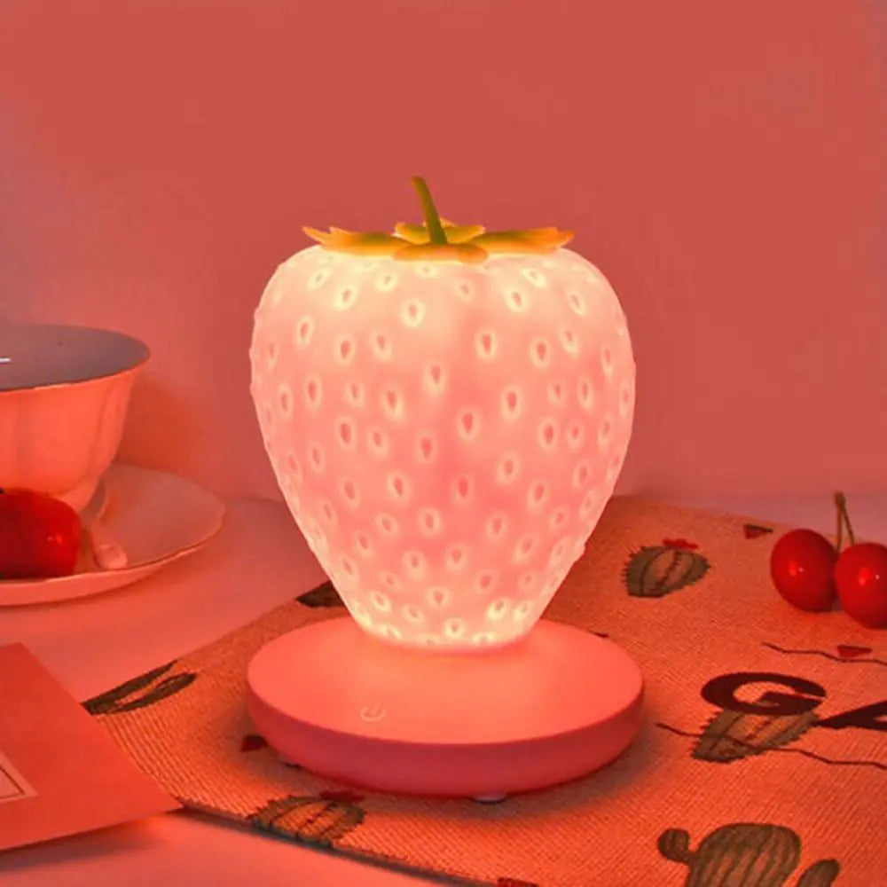 LED Strawberry Decor Desk Lamp