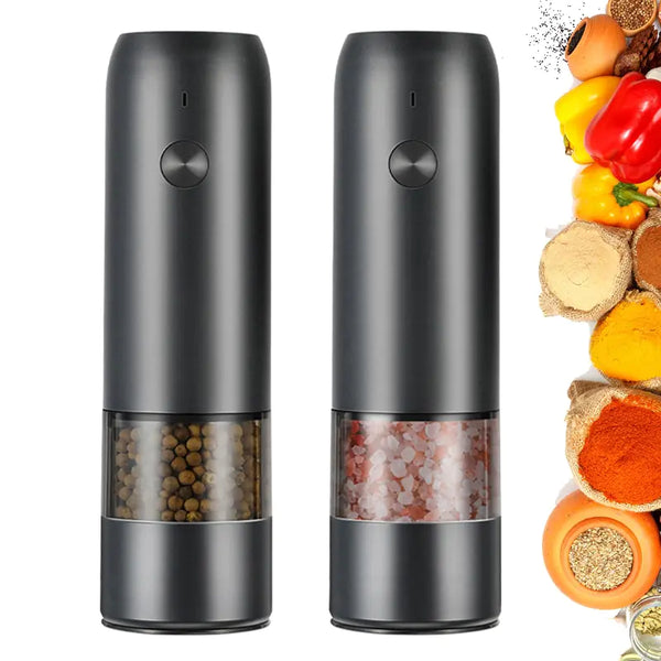 STOMART.CO.UK Electric Automatic Pepper And Salt Grinder electronic grinder Kitchen Free Text