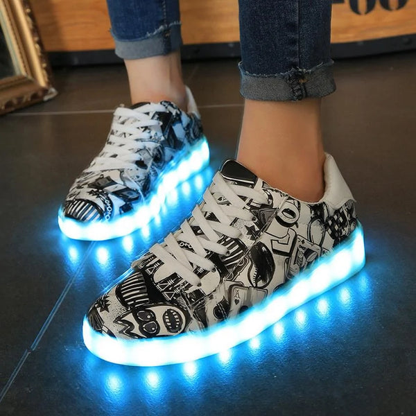 USB Charge LED Sneakers
