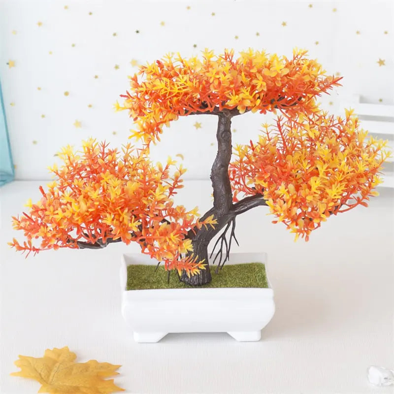 Lifelike Plastic Bonsai Tree for Indoor Use