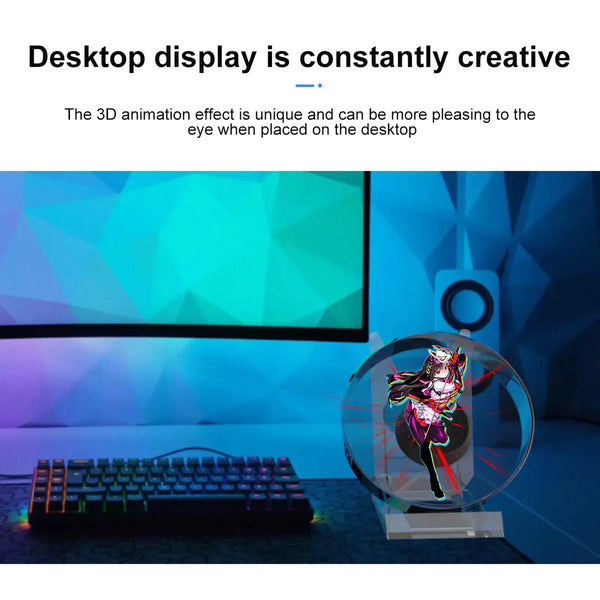 "3D holographic projector displaying vibrant visual effects"