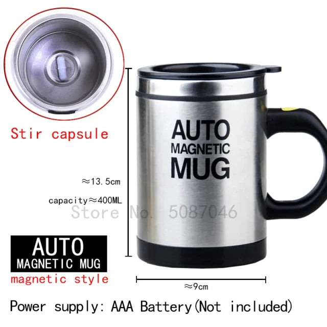 STOMART.CO.UK Automatic Self Stirring Magnetic Mug Kitchen Magnetic Mug Free Text