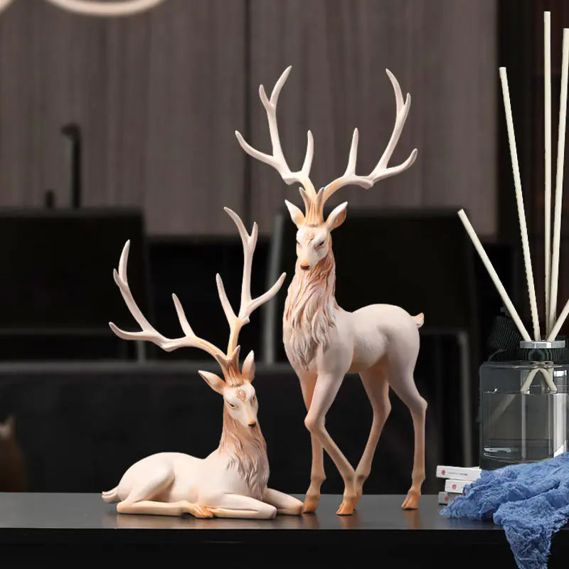 Luxury Nordic Charm Resin Deer Statue