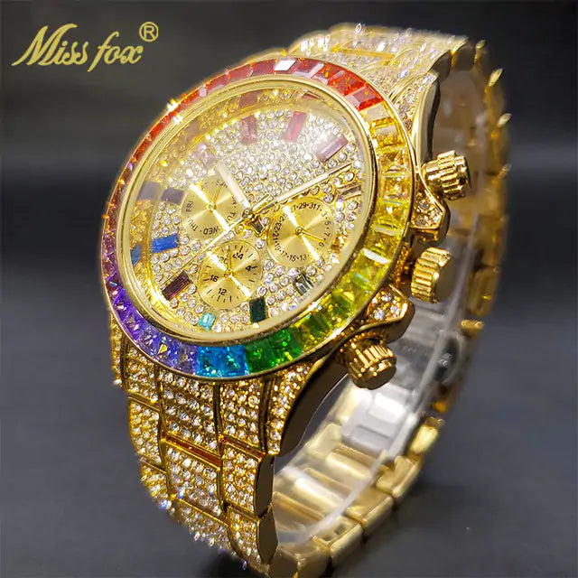 Gold Watch with Bling